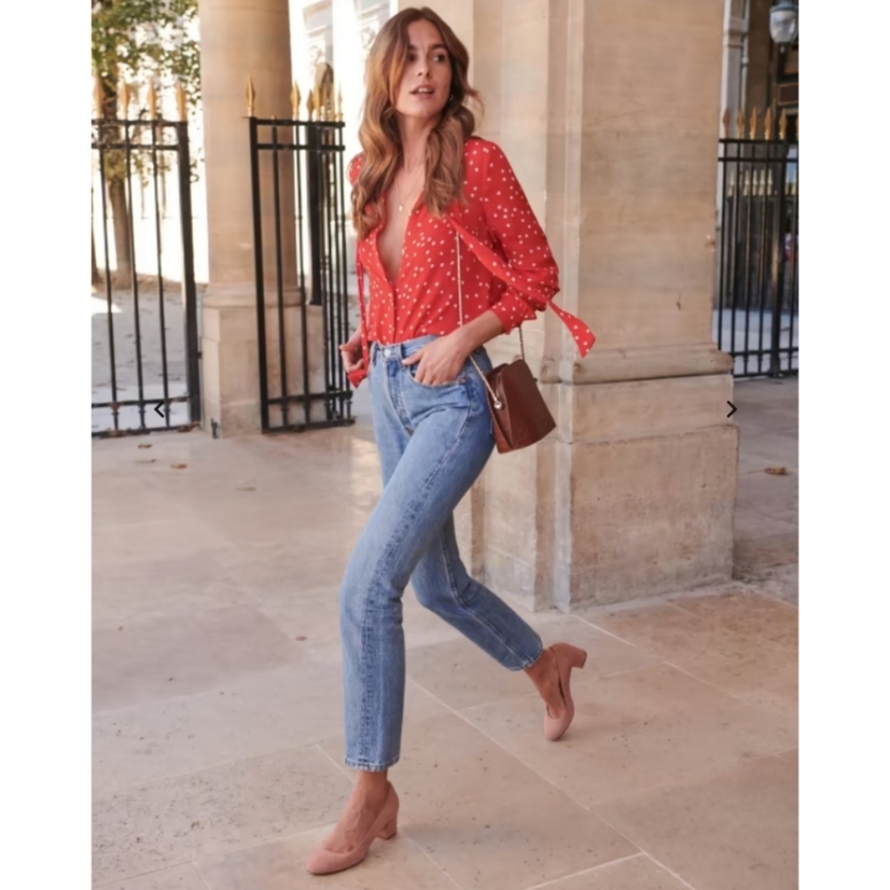 Sézane Silk Floral Top